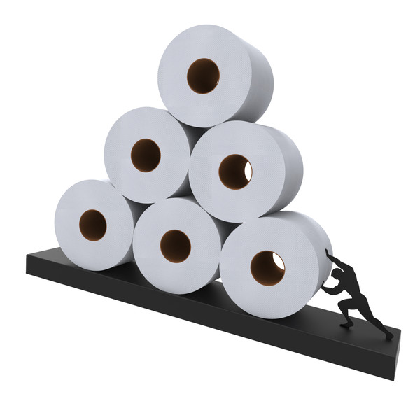 Sisyphus metal shelf for toilet paper rolls ⋆ Artori Design
