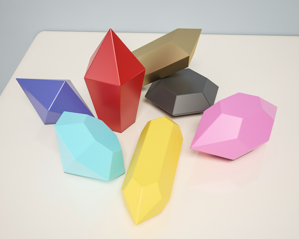 Papercraft Gems, Paper craft Jewel, Crystal PDF template, St