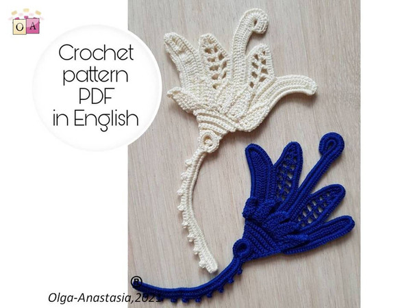 1_crochet  pattern- modern irish lace-irish lace-pattern crochet- sew on crochet  appliqué- applique flowers- motif 3D flowers-crochet applique- irish crochet-e