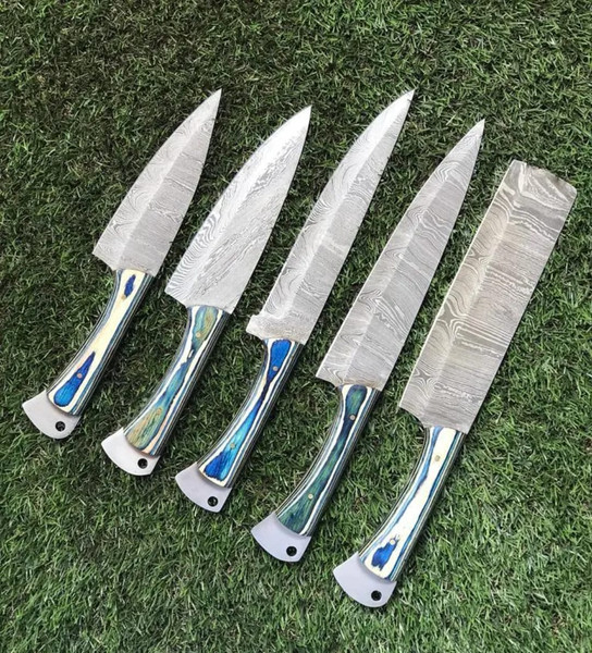 Kitchen Knives Cutlery Custom Handmade HAND FORGED DAMASCUS STEEL