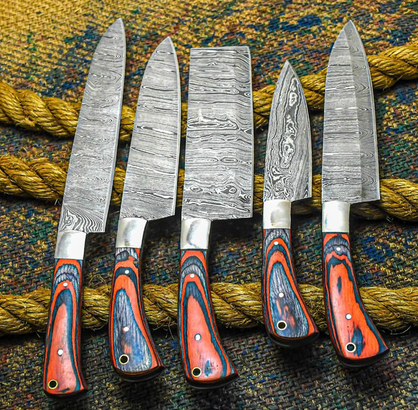 Knife set Damascus steel Professional chef knives Cutlery St - Inspire  Uplift