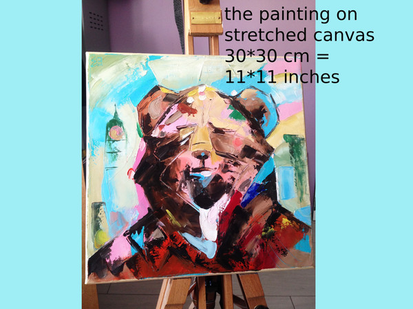 bear painting animal original art on canvas -10.jpg