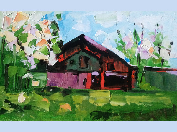 barn painting small home original art -16.jpg