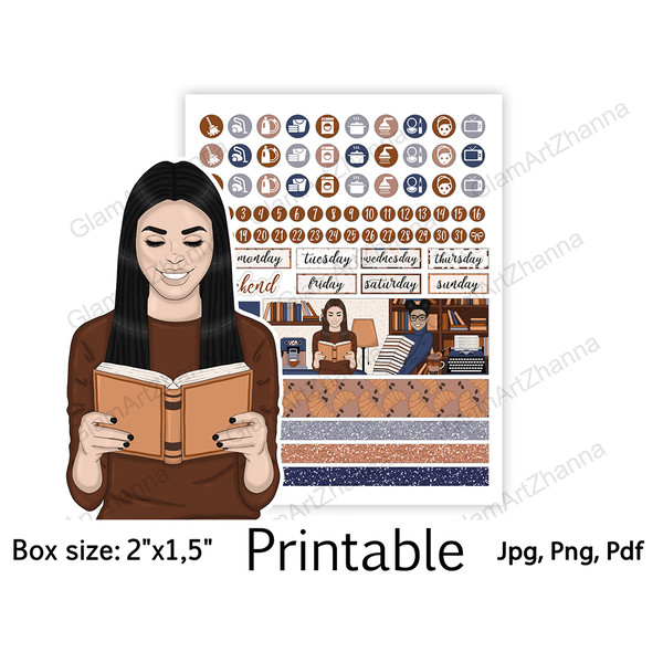 Books And Coffee Holiday Printable Stickers.jpg