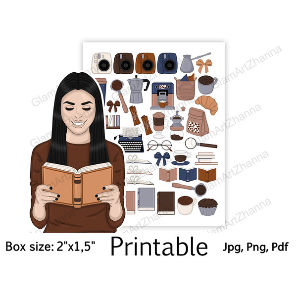 Books And Coffee Holiday Printable Stickers.jpg