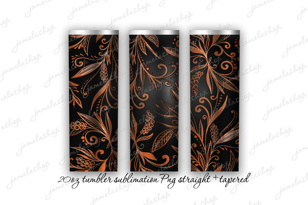 Floral tooled leather tumbler designs sublimation png