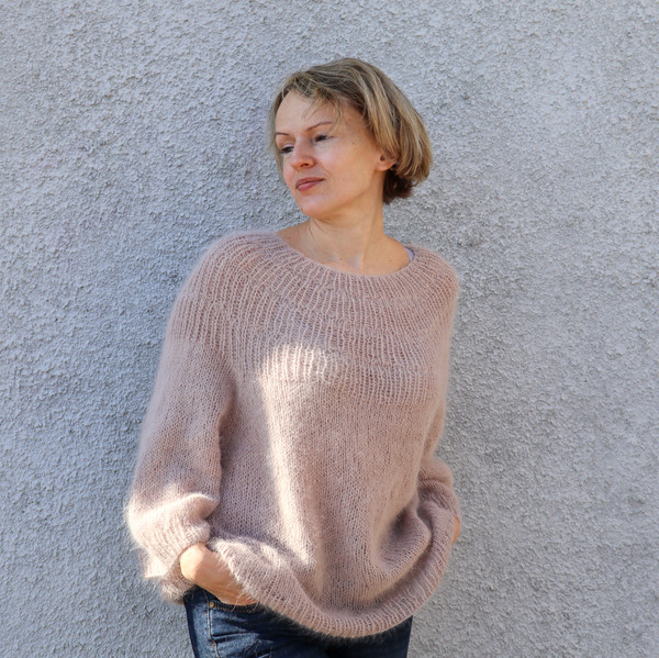 Wool angora sweater for women, jumper, cardigan Inspire Uplift