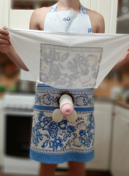 Apron-Penis- apron with dick-Christmas Gift-Chef's Apron-Pop-up Penis9.jpg