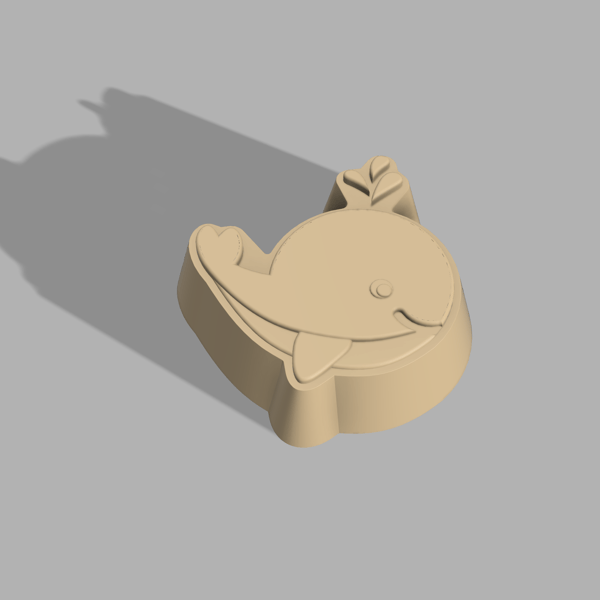 Whale Bath Bomb Mold 3D model
