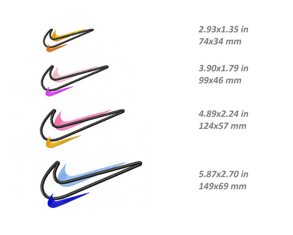 Nike Embroidery Design, custom logo swoosh file nikes retro - Inspire Uplift