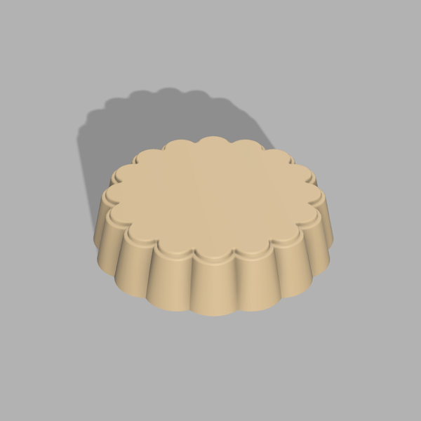 Wavy circle Bath Bomb Mold 3D model