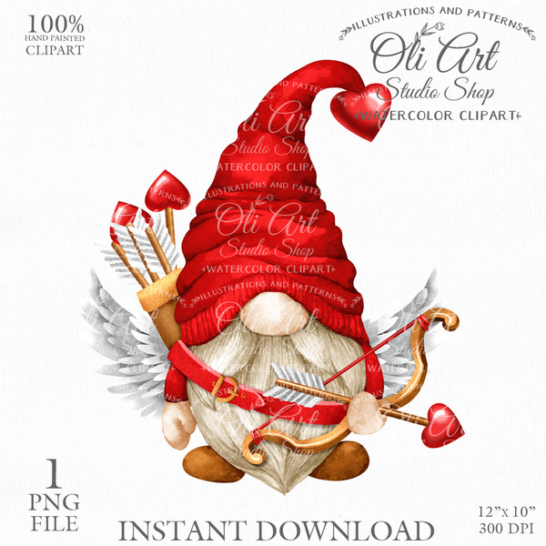 Red cupid gnome clipart_1.JPG
