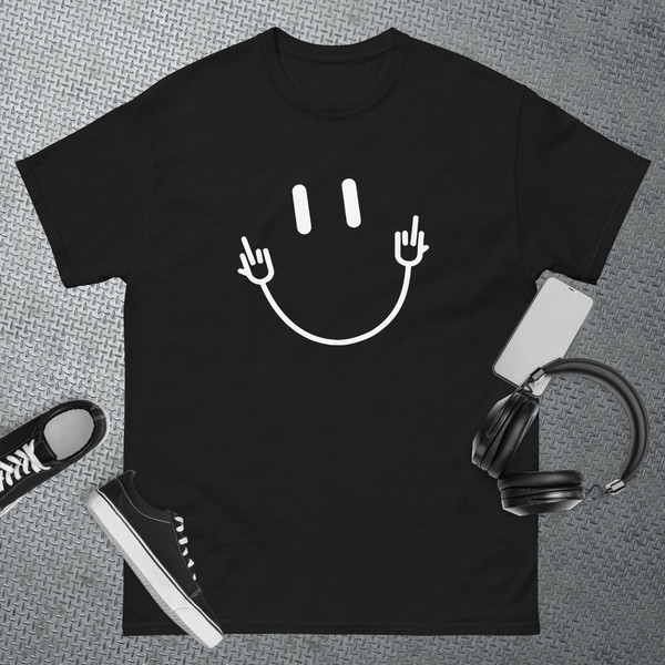 Power Socket Smile Middle Finger Hand Icon Meme Electrician T-Shirt.jpg