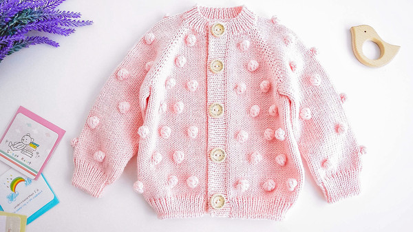 Lilly Cardigan Baby Knitting PDF Pattern