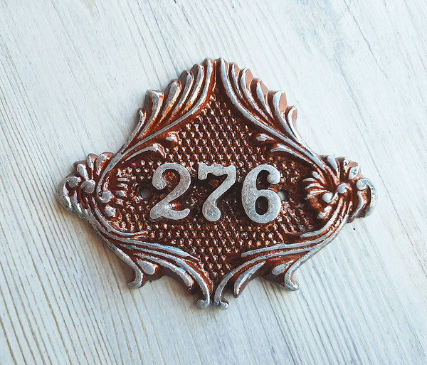 276 address number sign vintage