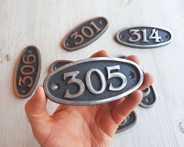 305 address number plaque