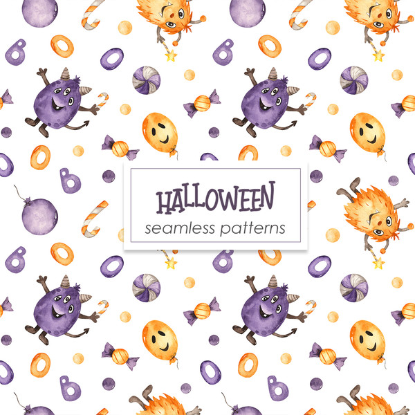 4-1 Halloween collection watercolor seamless patterns.jpg