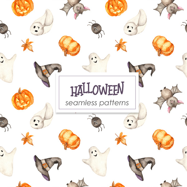 6-1 Halloween collection watercolor seamless patterns.jpg
