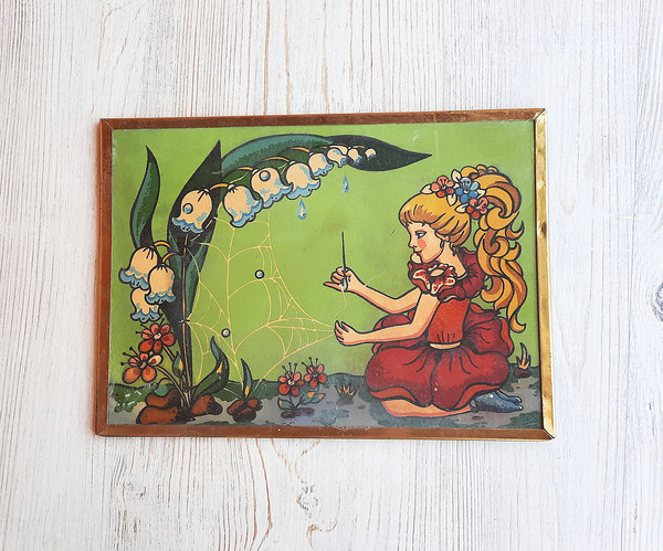 Thumbelina picture kids wall decor vintage