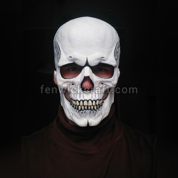 white skeleton skull mask halloween cosplay