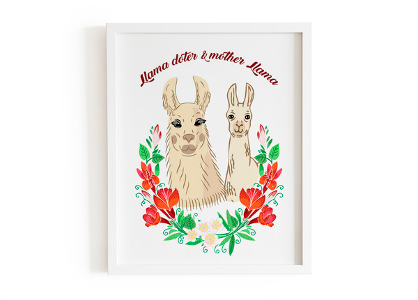 Llama with baby. Art poster cover 2.jpg