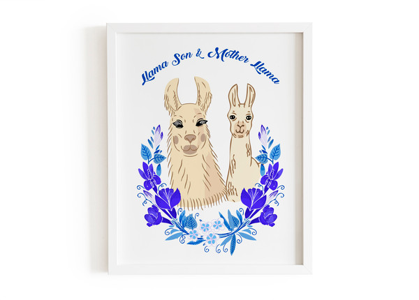 Llama with baby. Art poster cover 1.jpg