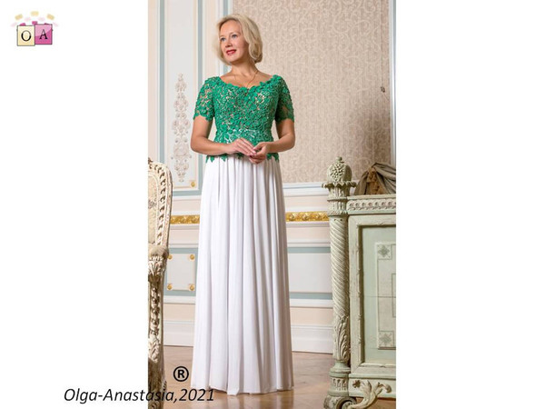 Irish Crochet Lace - Green Blouse for Women Floral Print Short Sleeve Summer PDF (3).jpg