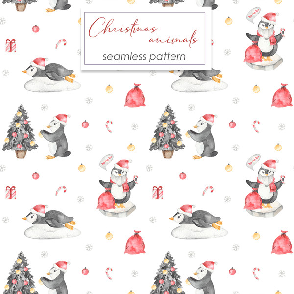 7-1 Christmas animals watercolor seamless patterns.jpg