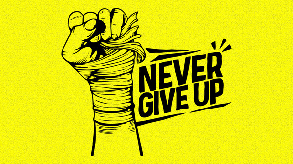 Never Give Up Hand Boxer Boxing Training Gym Quote