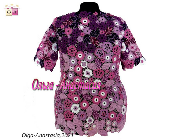 Irish Crochet Lace Pattern - Purple Blouse for Women Summer Short Sleeve Floral Print PDF (9).jpg