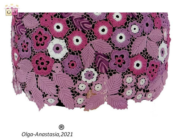 Irish Crochet Lace Pattern - Purple Blouse for Women Summer Short Sleeve Floral Print PDF (10).jpg
