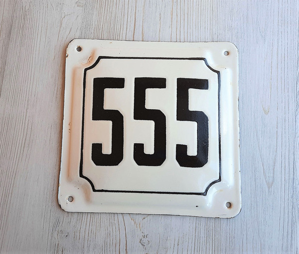 555 house number address plaque