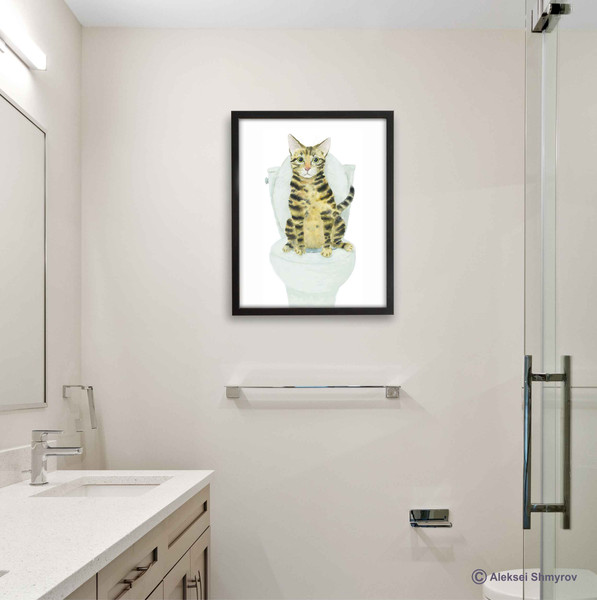 Tabby Cat Print Cat Decor Cat Art Home Wall-146.jpg
