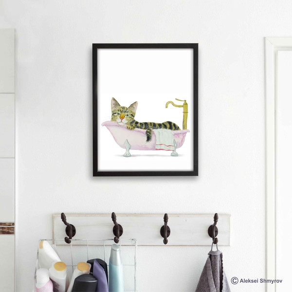 Tabby Cat Print Cat Decor Cat Art Home Wall-151.jpg
