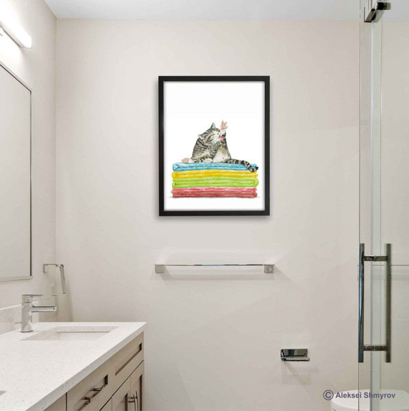 Tabby Cat Print Cat Decor Cat Art Home Wall-155.jpg