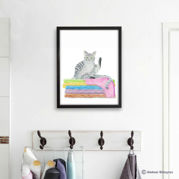 Tabby Cat Print Cat Decor Cat Art Home Wall-163.jpg
