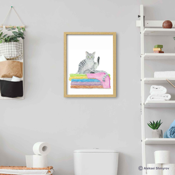 Tabby Cat Print Cat Decor Cat Art Home Wall-165.jpg