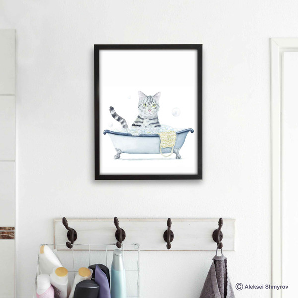 Tabby Cat Print Cat Decor Cat Art Home Wall-166.jpg