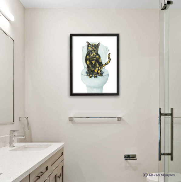 Tortoiseshell Cat Print Cat Decor Cat Art Home Wall-113.jpg