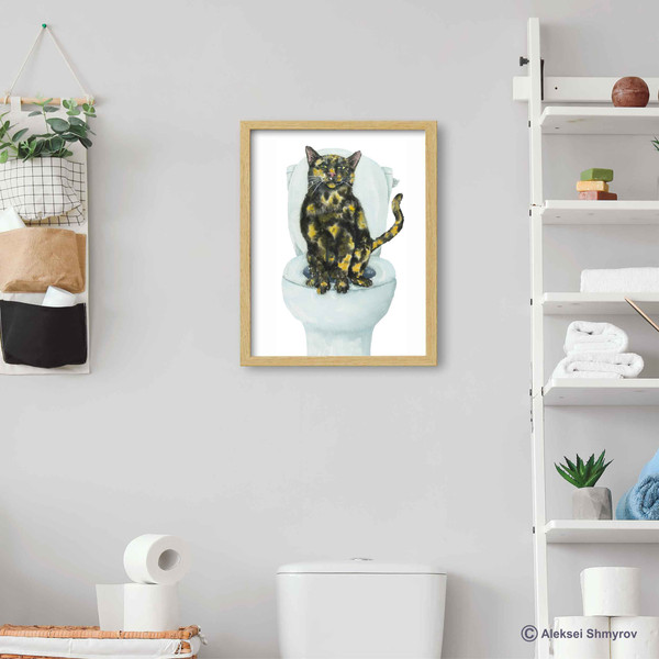 Tortoiseshell Cat Print Cat Decor Cat Art Home Wall-114.jpg