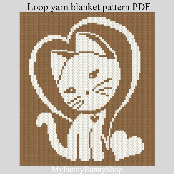 loop-yarn-finger-knitted-cute-cat-blanket