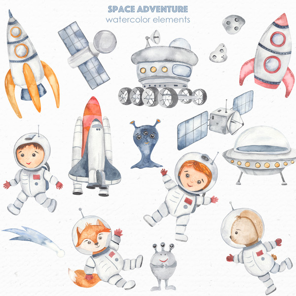 2-1 Space adventure watercolor clipart копия.jpg