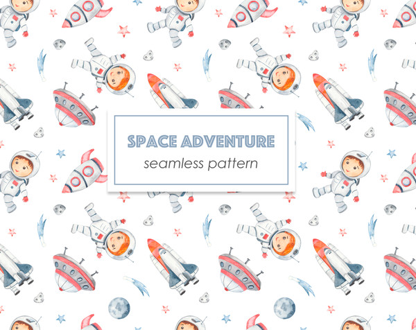 2 Space adventure watercolor seamless pattern копия.jpg
