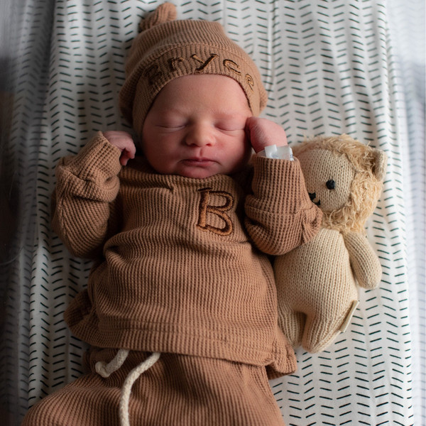 Newborn Fishing Hat & Pants Photo Prop Baby Boy 