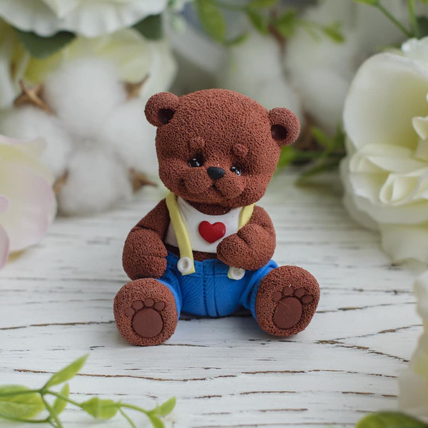 Twin Little Bear Candle Silicone Mold for Handmade Chocolate Decoration  Gypsum Aromatherapy Soap Resin Candle Silicone Mould