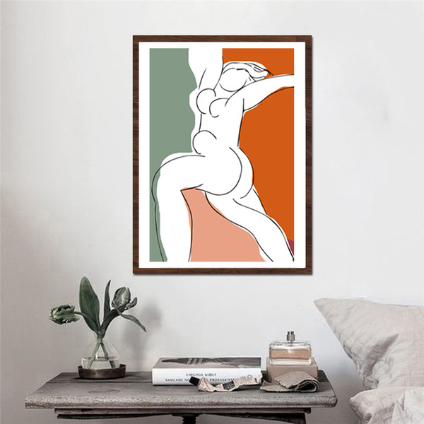 Woman abstract posters of 3 on the wall, easy to download 2