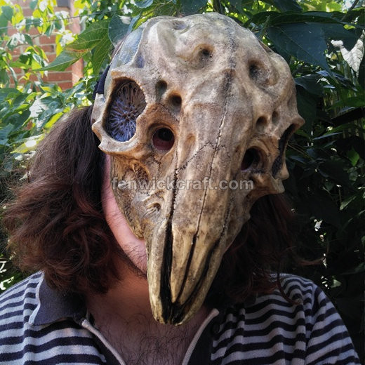 shamanic mask of an ancient aged animal skull