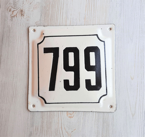 street house number sign 799