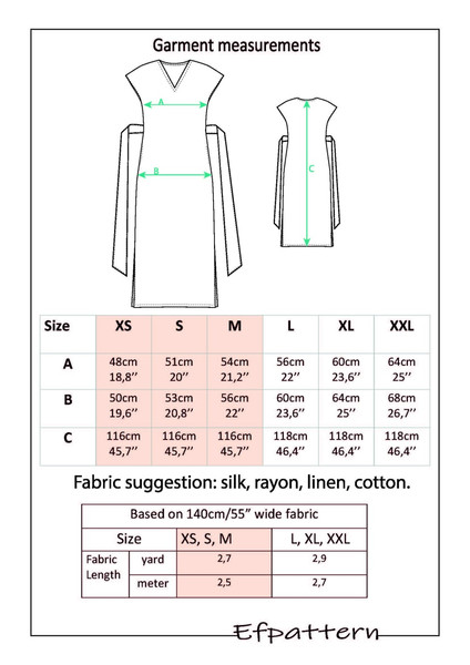Tina Wrap Dress with side slits - Sewing Pattern instant PDF - Inspire ...