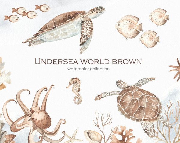1 Underwater world watercolor brown cover.jpg